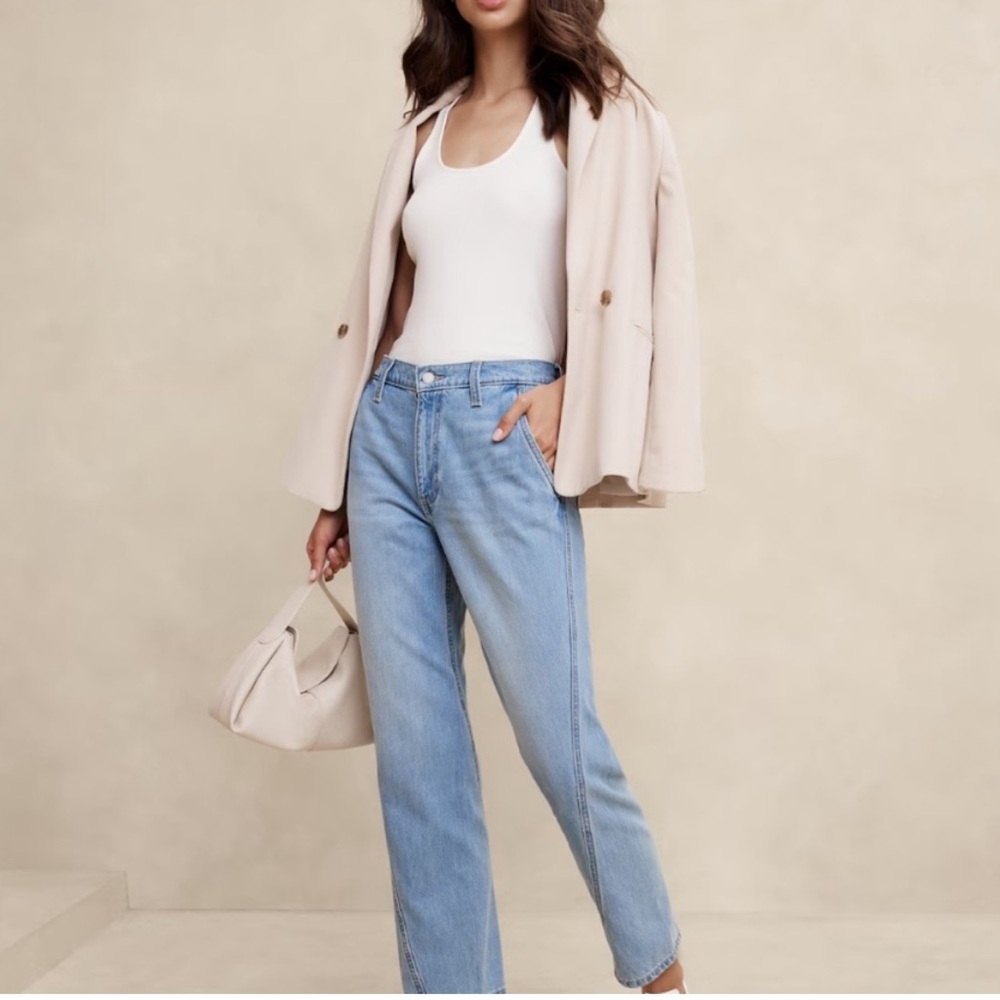 Banana Republic High-Rise Luxe Barrel Jean